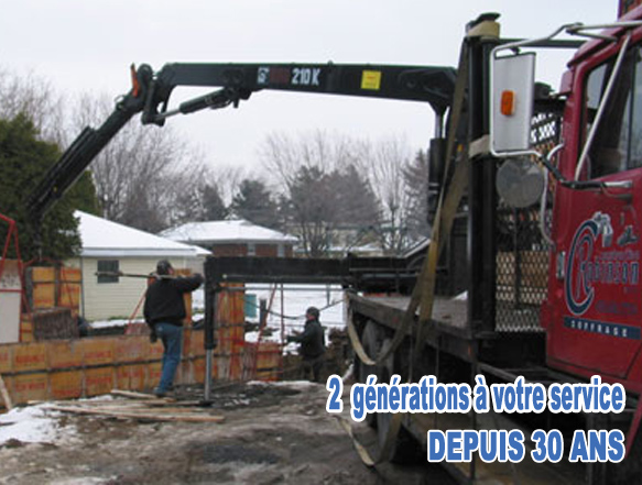 Entreprise de coffrage maison fondation solage b&eacute;ton ciment entrepreneur solage footing Mont&eacute;r&eacute;gie Rive-sud